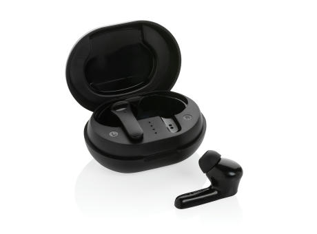 TWS Ohrhörer aus RCS Standard recyceltem Kunststoff Werbeartikel