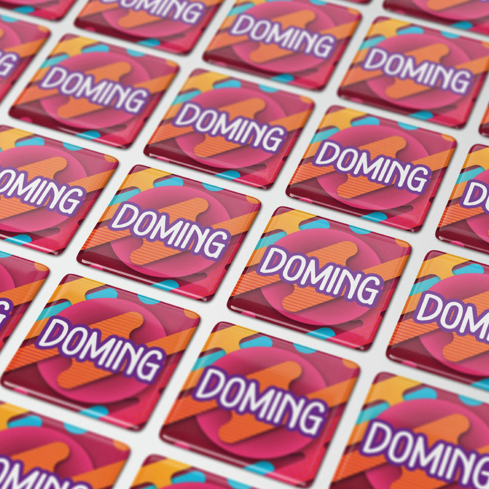 Doming Quadrat 13x13 mm Werbeartikel