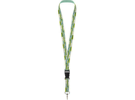 Product image Bucks Sublimation Lanyard mit Schnappverschluss aus recyceltem PET Kunststoff Werbeartikel