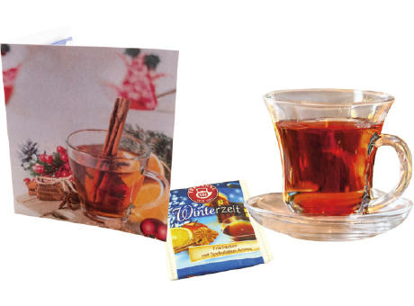 Product image Klappkärtchen Weihnachtstee Werbeartikel