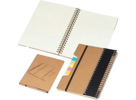 Product image Notizbuch mit Haftnotizen, Ringbuch, Lineal und Gummiband zum Verschließen Werbeartikel