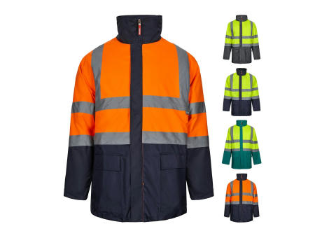 VL JUNO. Zweifarbiger 4-in-1-Parka (180 g/m²), aus Polyester (100%) mit PU-Beschichtung bedrucken