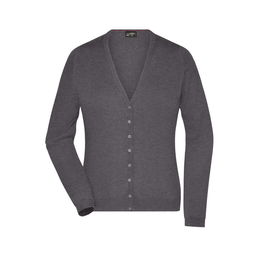 Ladies' V-Neck Cardigan - Klassische Baumwoll-Strickjacke Werbeartikel