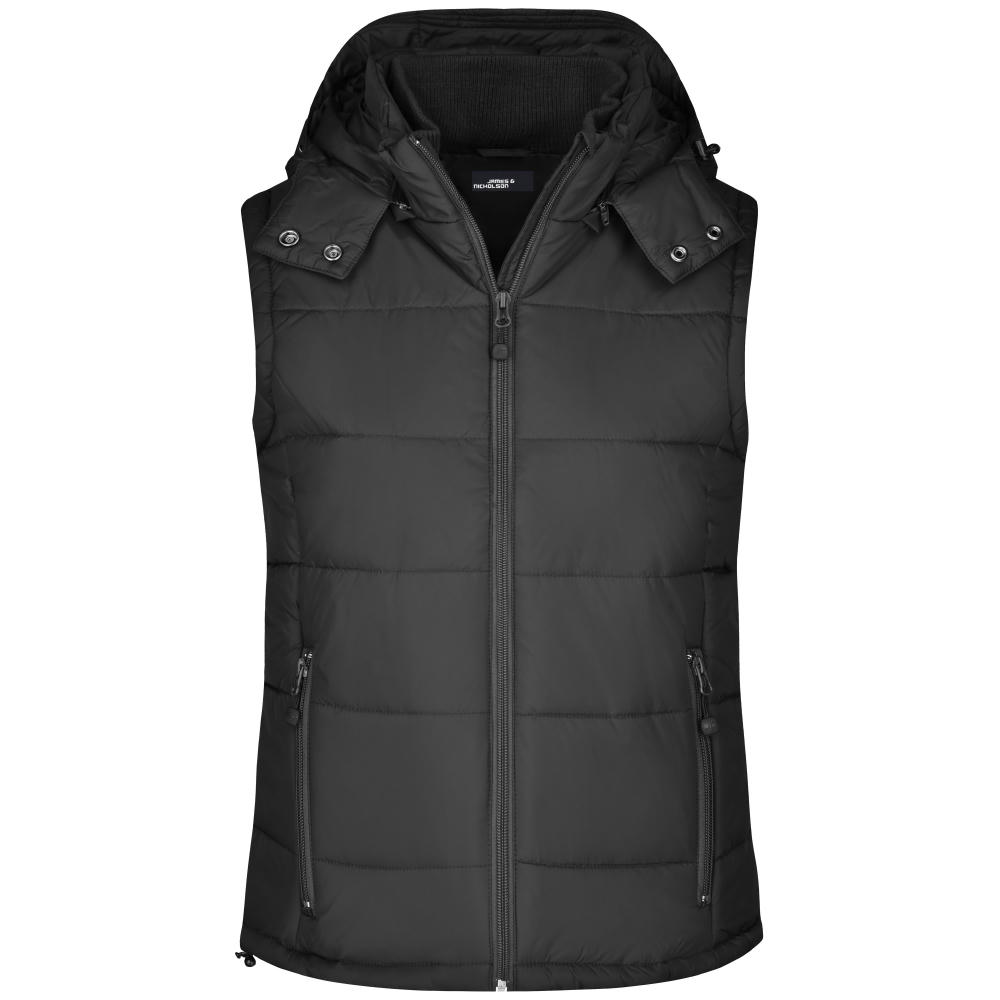 Ladies' Padded Vest - Modische Steppweste mit abnehmbarer Kapuze Werbeartikel