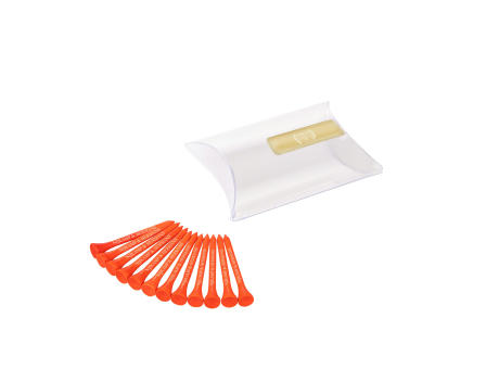 Pillowpack mit 12 Tees 70 mm Werbeartikel