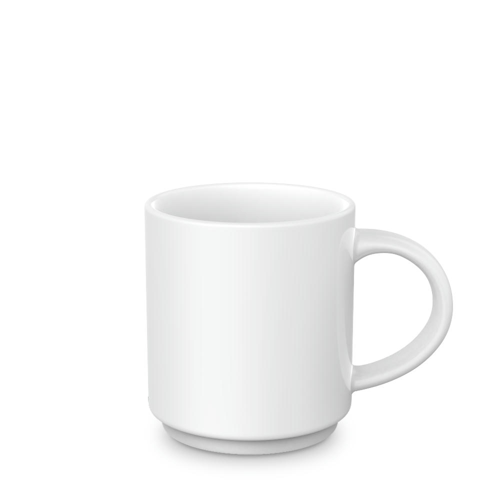 Product image Mahlwerck Form 796 Keramiktasse Sublimation weiss, stapelbar Werbeartikel