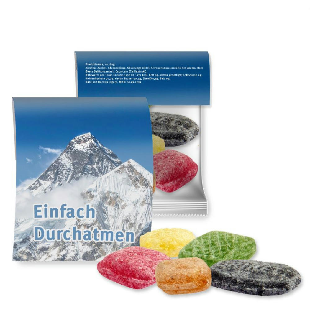Hustenbonbons, ca. 17g, Express Midi-Tüte mit Werbereiter Werbeartikel