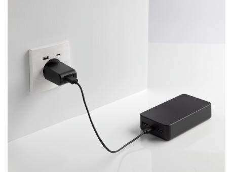 Boostcore 20.000mAh Powerbank aus RCS rec. Kunststoff bedrucken