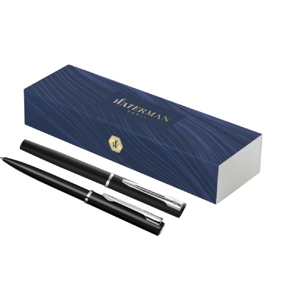 Product image Waterman Allure set aus Kugelschreiber und Tintenroller (blaue Mine) Werbeartikel