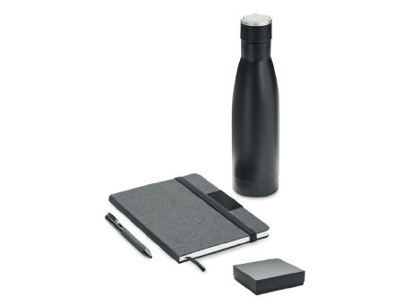 Product image Set Notizbuch mit Flasche Werbeartikel