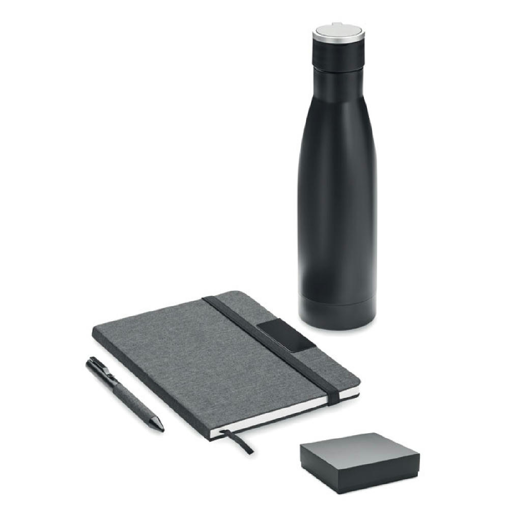 Product image Set Notizbuch mit Flasche Werbeartikel