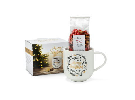 Geschenkset / Präsenteset: Weihnachtliche Teetasse bedrucken