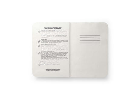 TEAPAD SEMI-RIGID. Notizbuch A5 mit semi-flexiblem Cover aus Teeblattverwertung (65%) bedrucken