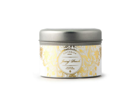 Product image Victorian Sense Tinbox Saftiger Pfirsich Duftkerze Werbeartikel