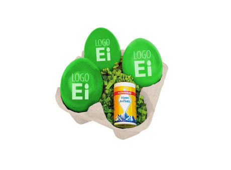 LogoEi 3er mit Salz - Blau Werbeartikel