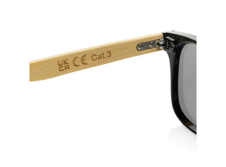 Prism Sonnenbrille aus RCS rec. Kunststoff mit Bambusbügeln bedrucken