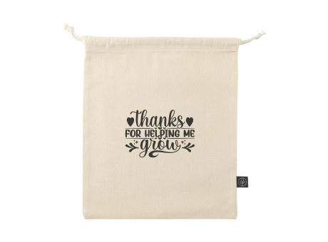 Gift Pouch Naturel GRS Recycled Cotton (150 g/m²) M bedrucken