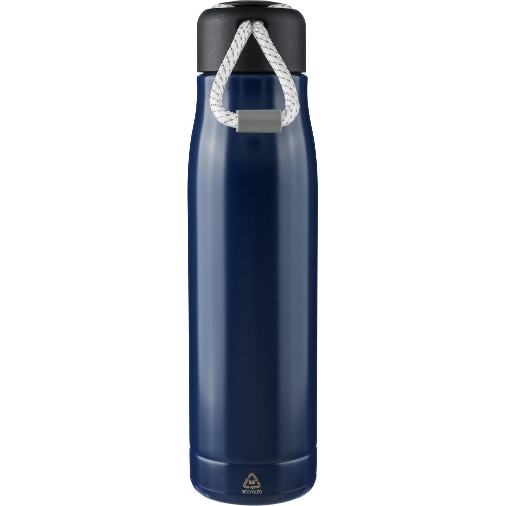 Doppelwandige Trinkflasche aus recyceltem Edelstahl (500 ml) Solene Werbeartikel