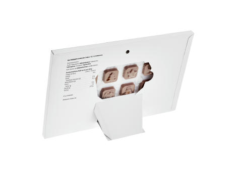 Tisch Adventskalender individuell bedruckt,   60 g, Inhalt: Callebaut Vollmilch Schokolade Kalender Werbeartikel