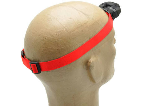 Product image Elastisches Band 2,5cm für Stirnlampe 3W 'Sirius', rot Werbeartikel