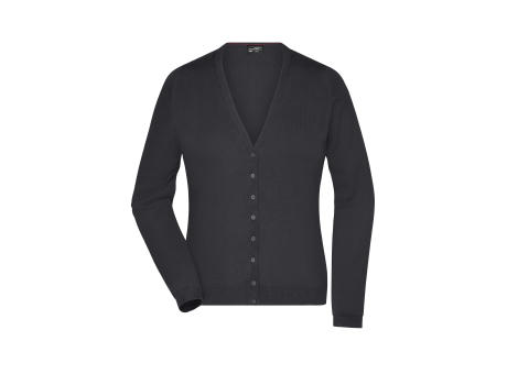Ladies' V-Neck Cardigan - Klassische Baumwoll-Strickjacke bedrucken