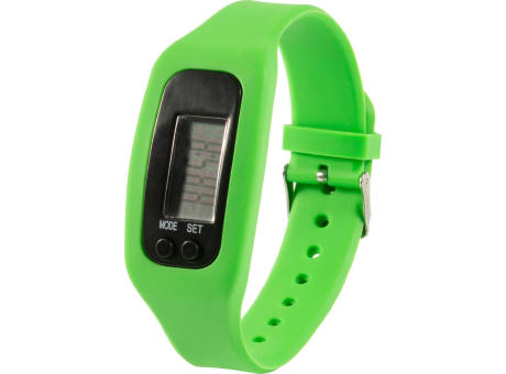 Schrittzähler mit Silikon Armband Tahir Werbeartikel