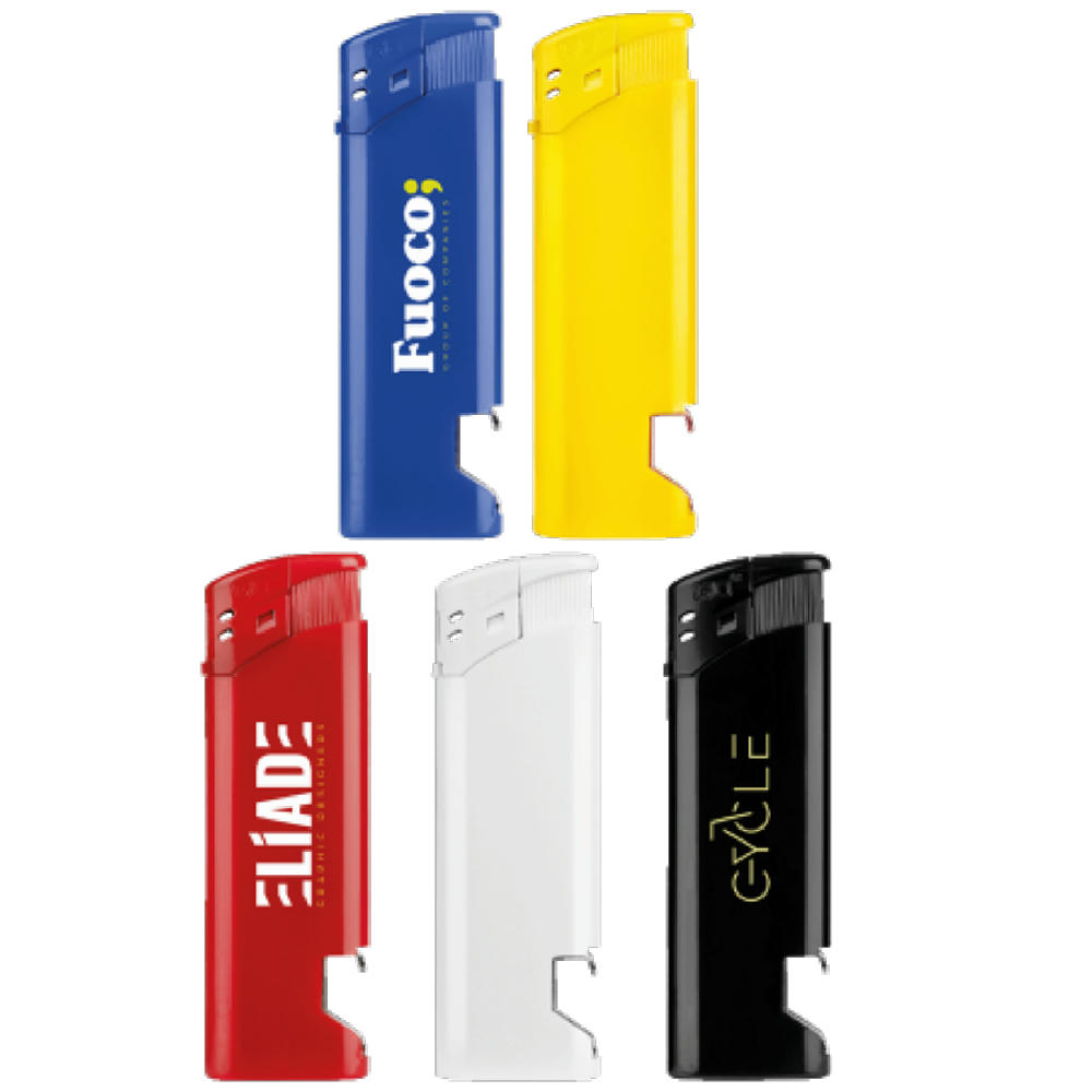 Product image Go Piezo Elektronisches Feuerzeug Flaschenöffner, nachfüllbar Werbeartikel