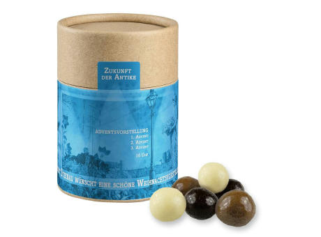 Product image Knusperkugeln-Mix, ca. 50g, Kraftpapierdose Midi bedrucken