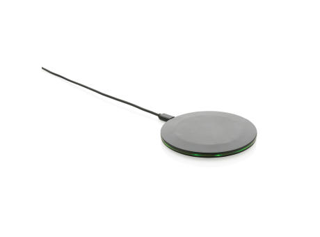 15W-Wireless-Fast-Charger aus recyceltem RCS-Kunststoff Werbeartikel