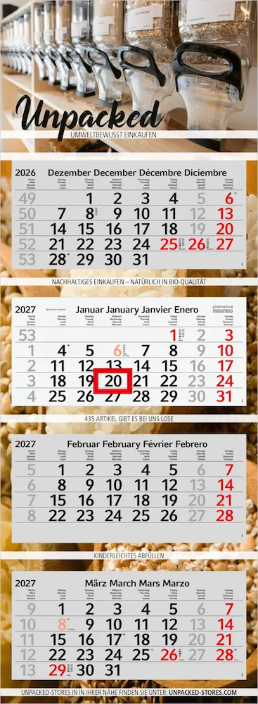 4-Monatskalender Profil 4 Recycling (Mehrblock)
