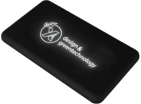 Product image SCX.design P29 5000 mAh Solar-Taschenpowerbank mit Leuchtlogo bedrucken