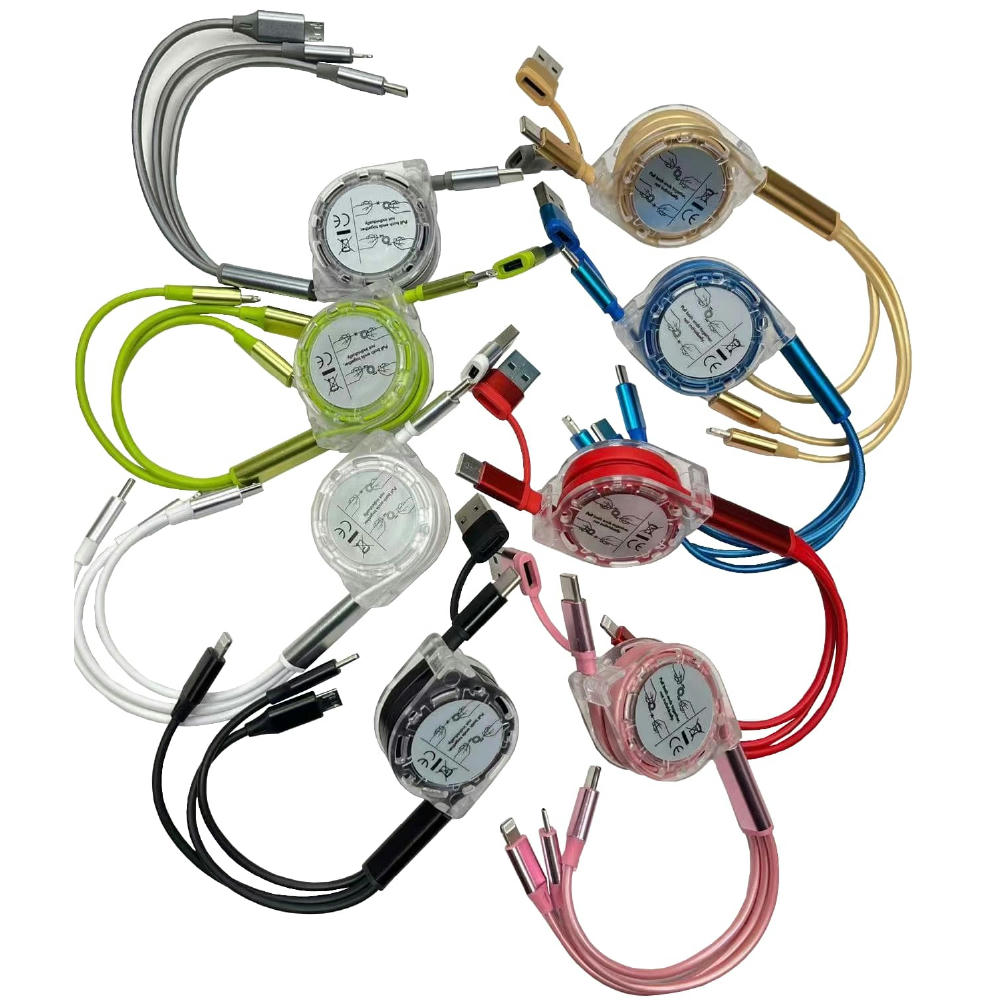 3in2 Aufrollladekabel Blau Werbeartikel