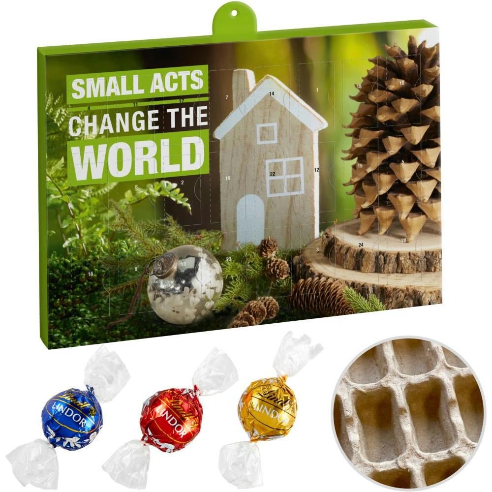 Product image Premium Präsent-Adventskalender "Eco" mit Lindt Lindor Kugel Mix Werbeartikel