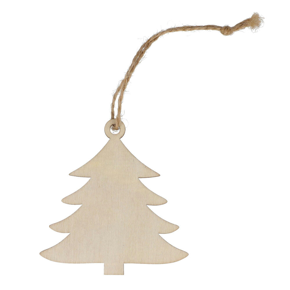 Product image Baumförmiges Weihnachtsornament aus Holz Werbeartikel