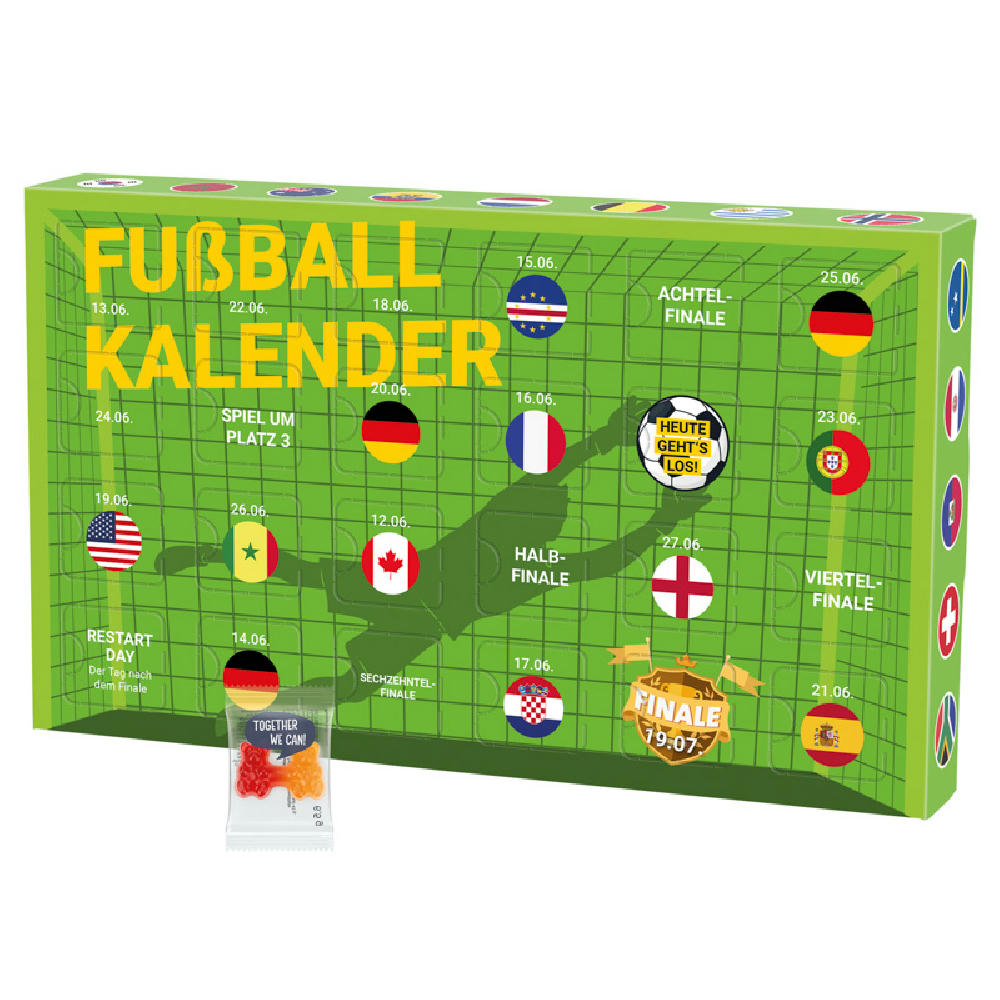 Eventkalender Eco L, Trolli Team Gummibärchen Werbeartikel