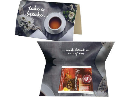 Product image Beuteltee Hüttenzauber, ca. 2,5g, Werbekarte A6 gefaltet Werbeartikel