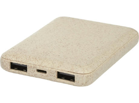 Asama 5000 mAh Powerbank aus Weizenstroh bedrucken