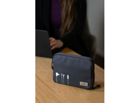 TROIKA Kabeltasche BLUE CYCLE TECH POUCH 2 Werbeartikel