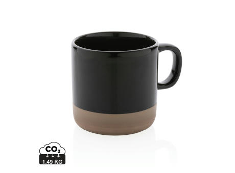 Becher aus glasiertem Keramik, 360ml bedrucken