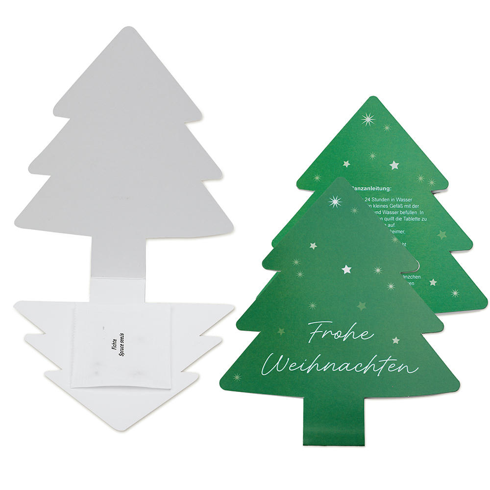 Klappkärtchen Tannenbaum - neutral Werbeartikel