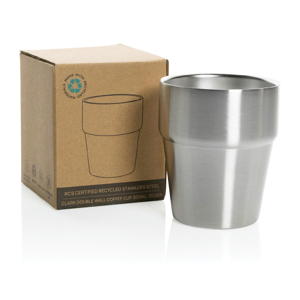 Clark Doppelwandige RCS Kaffeetasse 300ml Werbeartikel
