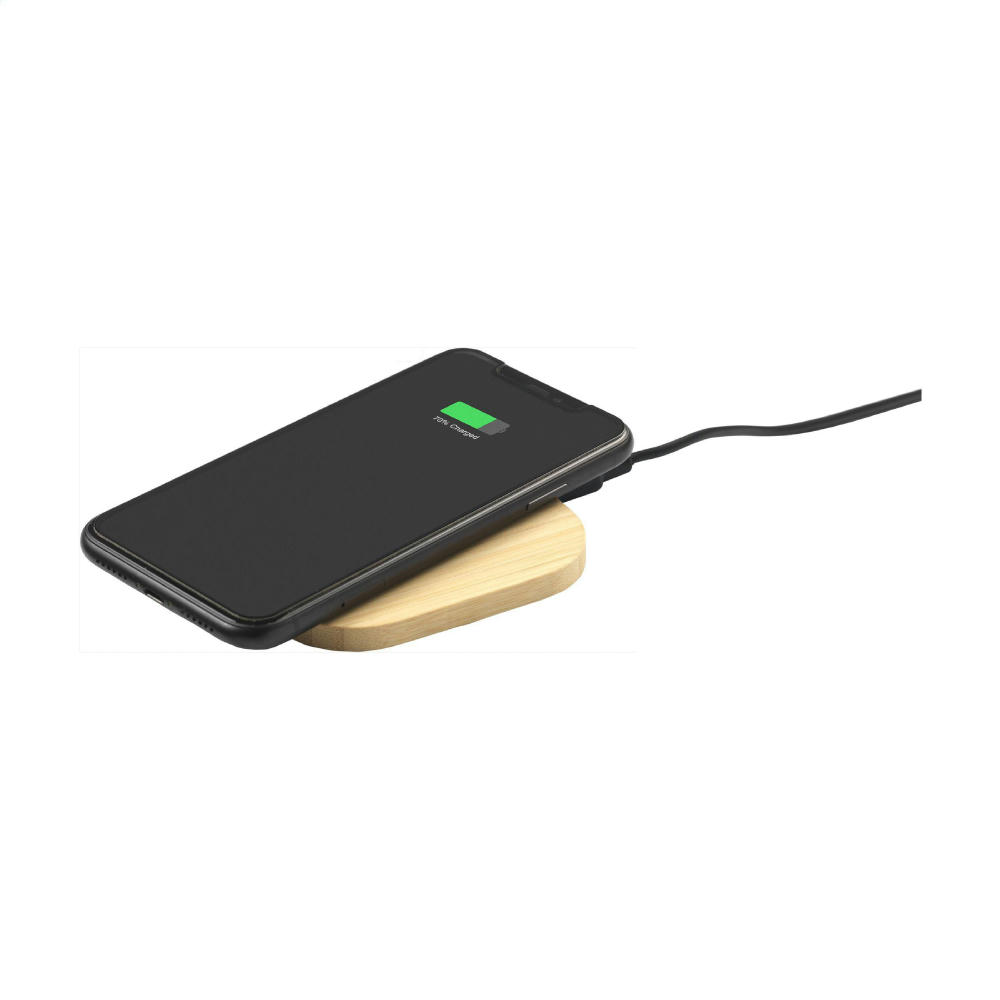 Bamboo Wireless Charger 15W tradloses Ladegerät Werbeartikel