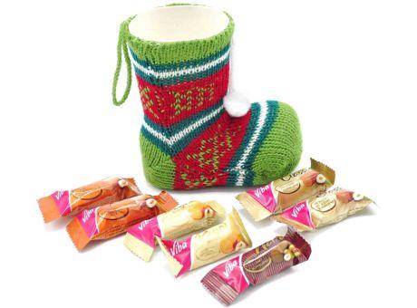 Nikolausstiefel Nougat, 150g, neutral Werbeartikel