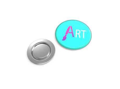 Pin Metal with magnet, Round bedrucken