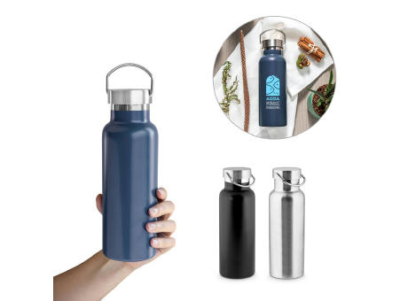 DUPLANTIS. Edelstahlflasche (36% recycelt) mit Vakuum-Isolierung 810 mL Werbeartikel