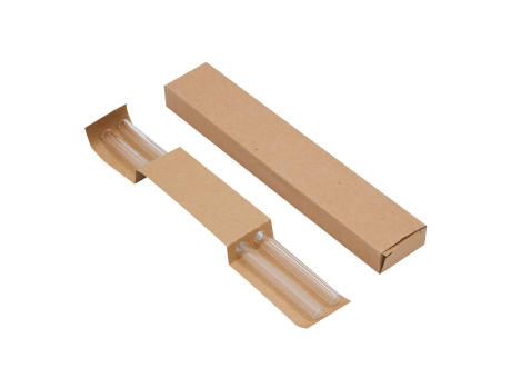 Glas-Strohhalm Set DRINK TOGETHER Werbeartikel