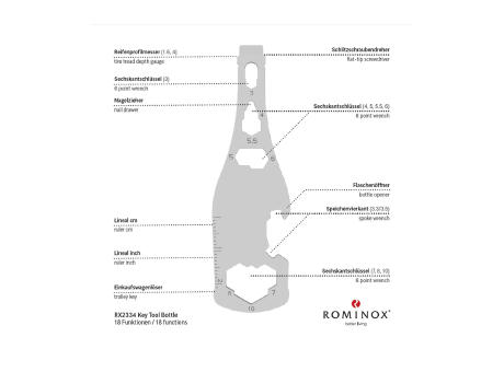 ROMINOX® Key Tool // Bottle - 18 Funktionen bedrucken