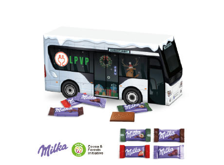 Product image 3D Adventskalender "Bus" mit Milka Schokolade Werbeartikel