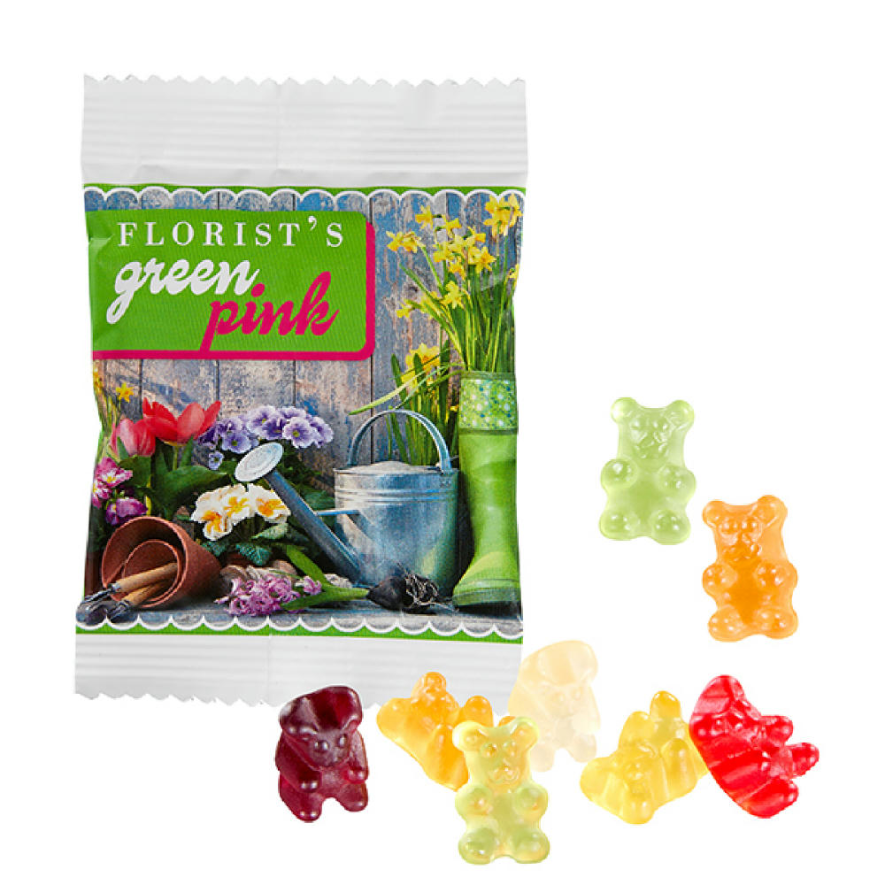 Product image Fruchtgummi STANDARD 10 g, VEGAN im kompostierbaren Tütchen Werbeartikel