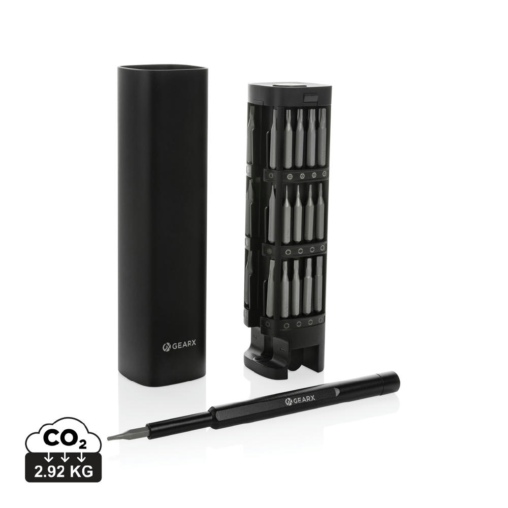 Product image Gear X 46-tlg. Präzisions-Bit-Set aus RCS recyc. Aluminium Werbeartikel